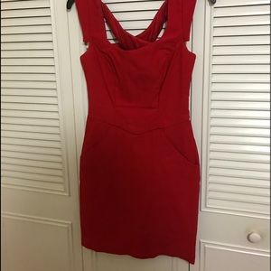 Red mini dress
